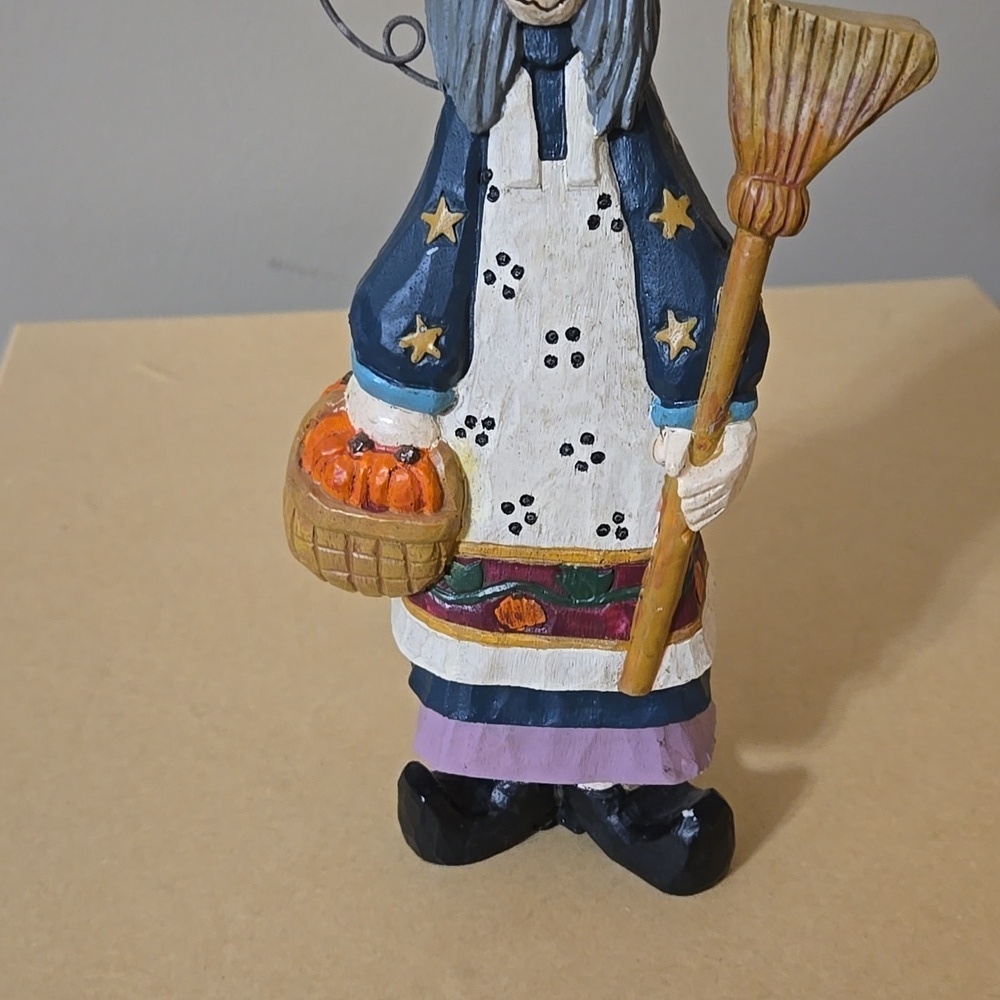Whimsical Witch Figurine with Stars 10 Inches - Picture 3 of 5